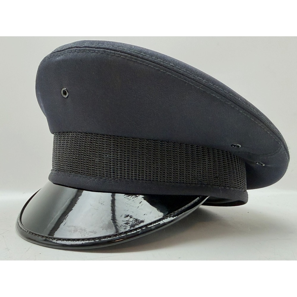Midway Cap Co Police Officer Visor Hat Navy Blue Black Mesh Band | Unisex Small